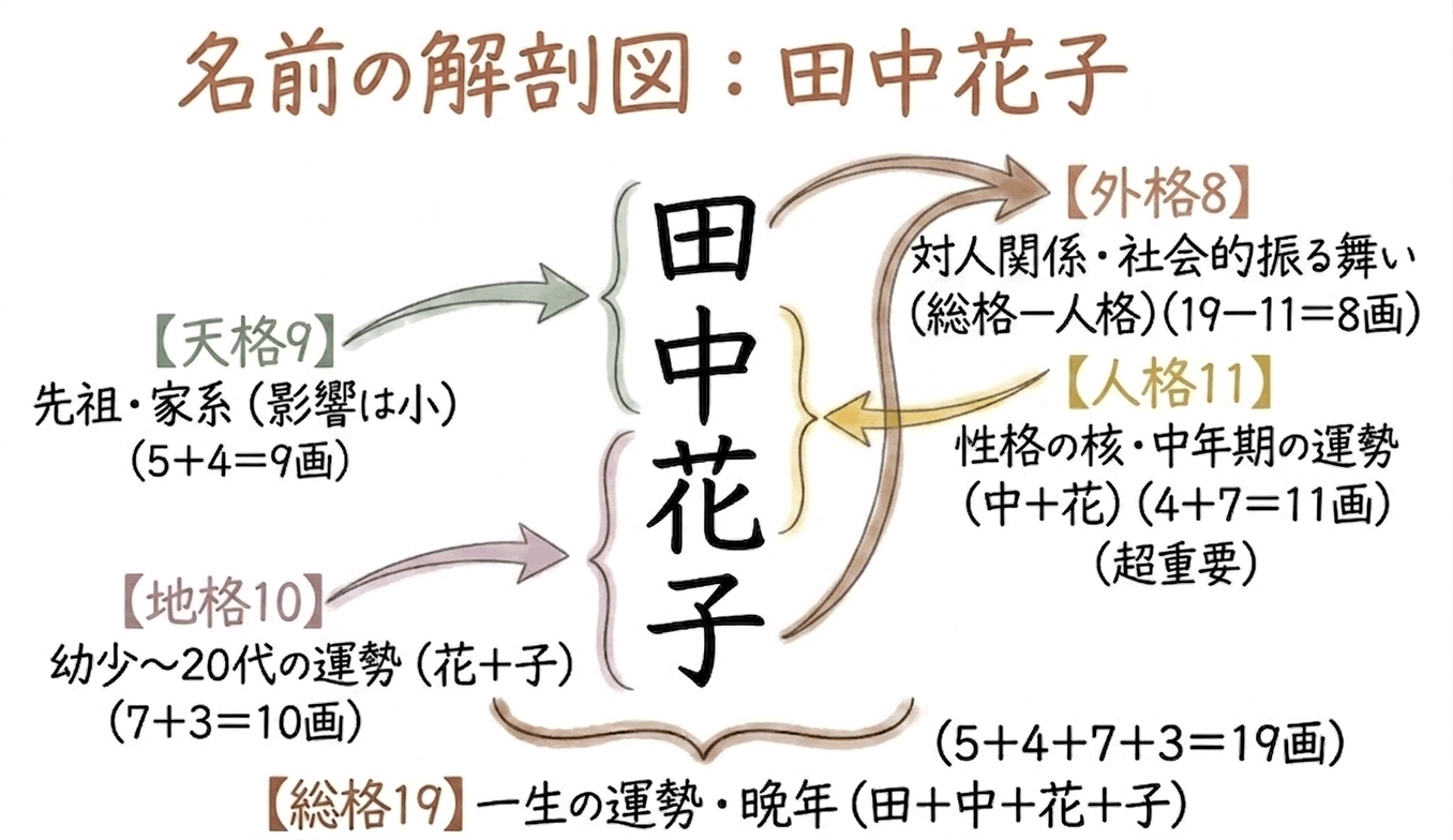 五格の解説図
