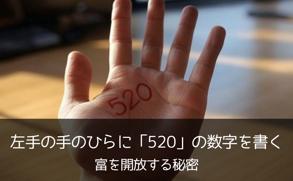 富を開放「左手の手のひらに520の数字を書く」その秘密とは