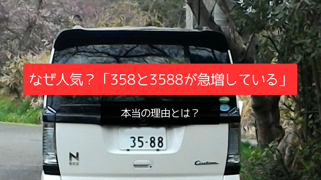 なぜ人気?「358と3588が急増している」本当の理由
