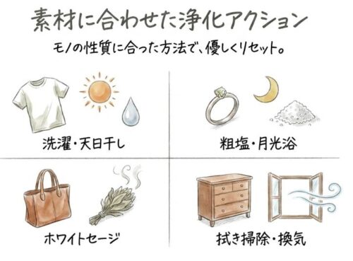 素材に合わせた浄化方法